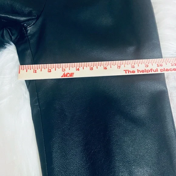 Vintage Uniform John Paul Richard Black Leather Sz 6 Petite Women’s Biker Pants - Picture 8 of 10